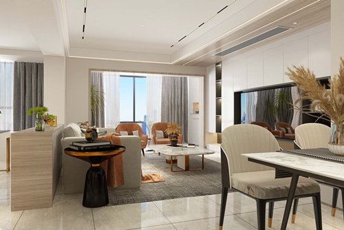 廣州市大華&middot;紫悅府現代簡約風格三居室裝修案例