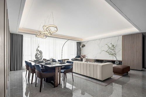 涼山彝族自治州北安置小區現代風格四居室裝修案例