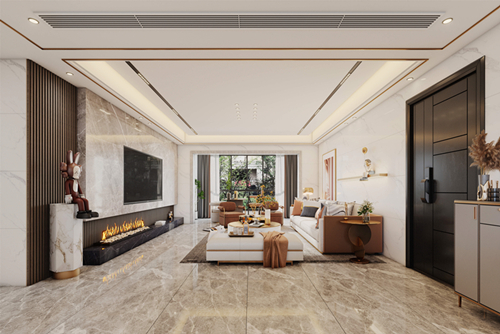 佛山市招商依云國際輕奢風格四居室裝修案例