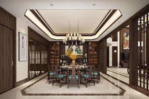 清遠市鳳凰小區(qū)新中式風格平層裝修案例