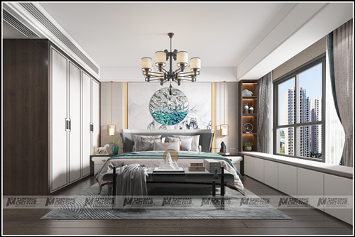 湖州市長(zhǎng)和莊園新中式風(fēng)格四居室裝修案例