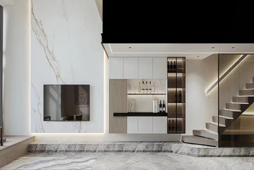 清遠市利鑫圣菲康城現代簡約風格復式裝修案例