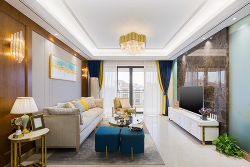 海口市南國威尼斯城現代簡約風格三居室裝修案例