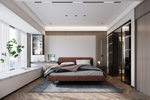 海口市昌茂水木清華現代簡約風格平層裝修案例