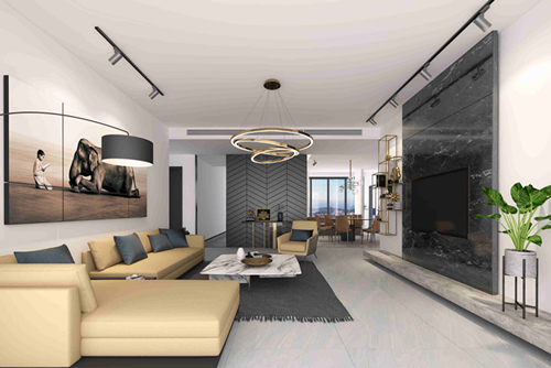 ?？谑忻褓Q大廈現代簡約風格四居室裝修案例