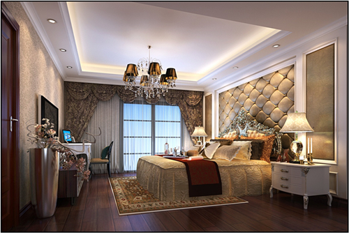 海口市綠城桃李春風歐式風格三居室裝修案例