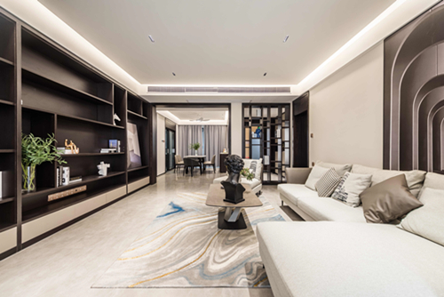 海口市銘盛檀香洲現代簡約風格四居室裝修案例