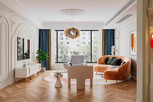 淮安市都梁名郡現代風格三居室裝修案例