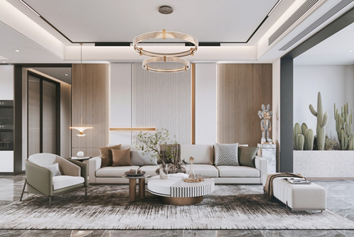 江門市陽光新城現代風格三居室裝修案例