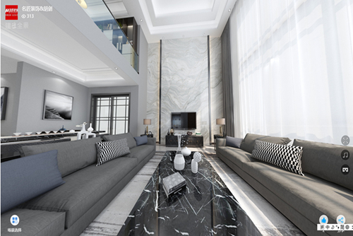 清遠(yuǎn)市白石窯生活小區(qū)現(xiàn)代簡(jiǎn)約風(fēng)格別墅裝修案例