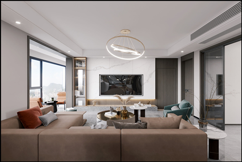 佛山市金地&middot;中南&middot;新城大境現(xiàn)代風格平層裝修案例