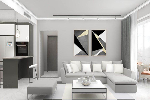 珠海市湖心&middot;金茂悅現代簡約風格三居室裝修案例