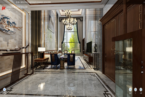 廣州市錦城花園新中式風格復式裝修案例