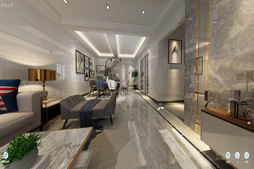 廣州市星河灣半島輕奢風格復式裝修案例