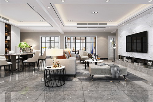 中山市順景狀元居現代簡約風格四居室裝修案例