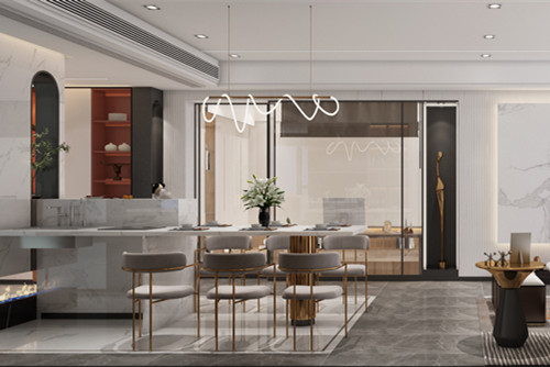 中山市洪興住宅小區現代簡約風格四居室裝修案例