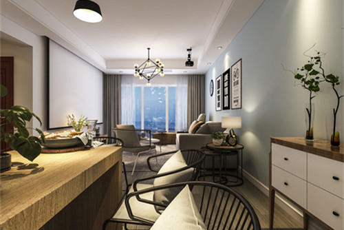 中山市富元利和豪庭北歐風格三居室裝修案例