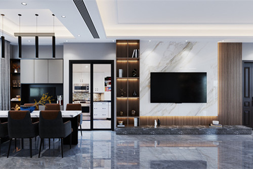 中山市富元利和豪庭現代簡約風格四居室裝修案例