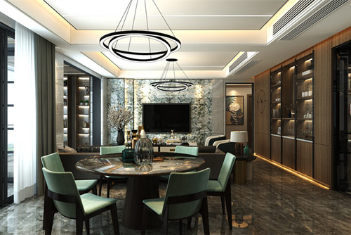 中山市匯泰錦城現代簡約風格四居室裝修案例