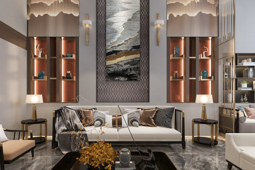 德陽市力創巴黎之春輕奢風格別墅裝修案例