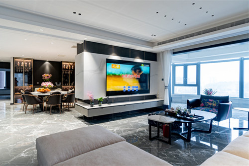 德陽市半山紅峽現代簡約風格四居室裝修案例