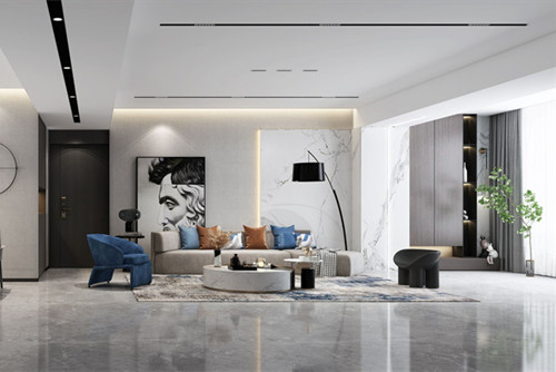 ?？谑心虾Ｐ腋R現代簡約風格平層裝修案例