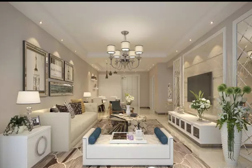 貴港市東湖大廈現代簡約風格三居室裝修案例