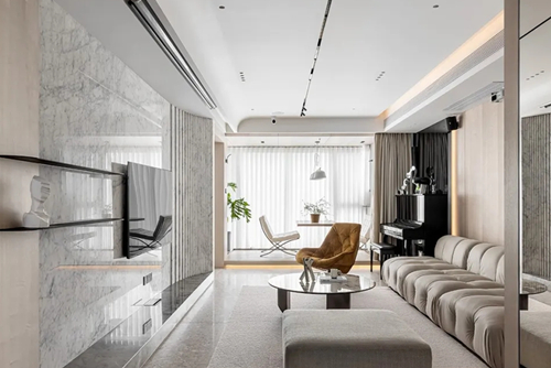 貴港市東湖大廈現代簡約風格三居室裝修案例