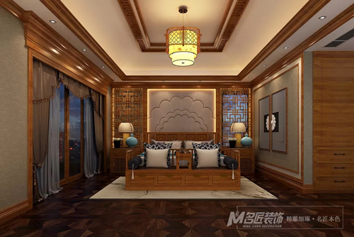 珠海市星河湖山春曉花園新中式風格別墅裝修案例